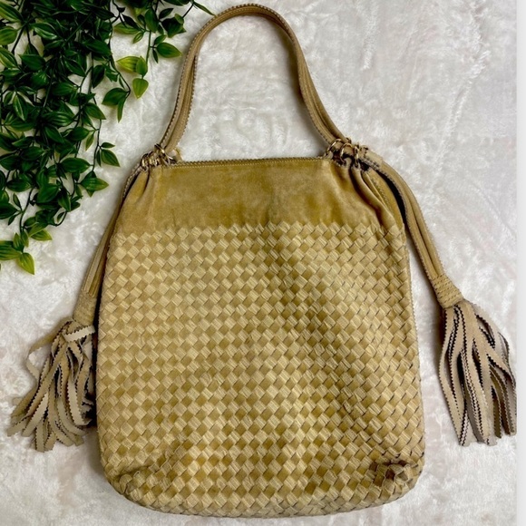 Bottega Veneta Handbags - BOTTEGA VENETA Bag Intrecciato Leather Drawstring Woven Authentic